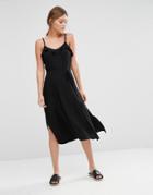 New Look Frill Detail Midi Dress - Black