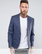 Heart & Dagger Skinny Blazer In Tweed - Navy