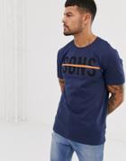 Only & Sons Logo T-shirt In Navy