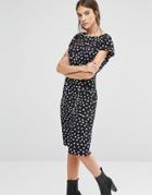 Trollied Dolly Pocket Rocket Diamond Print Dress - Black