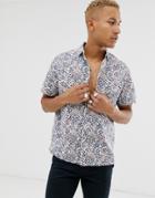 Asos Design Relaxed Fit 90s Vintage Print Shirt In White