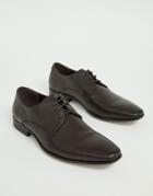 Office Glide Derby Shoes In Brown Leather - Brown