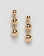 Monki Sphere Drop Earrings - Gold