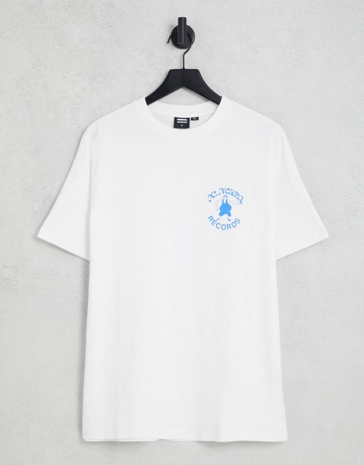 Dr Denim Trooper T-shirt With Back Print In White