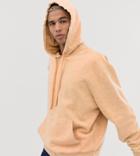 Collusion Washed Neon Oversized Hoodie-orange