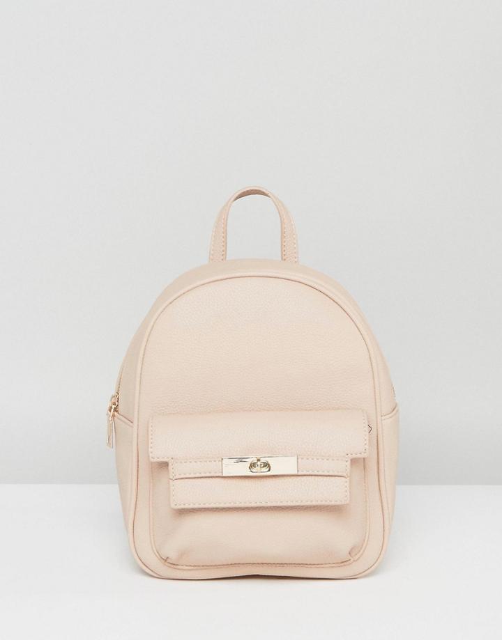 Melie Bianco Vegan Leather Mini Backpack - Cream