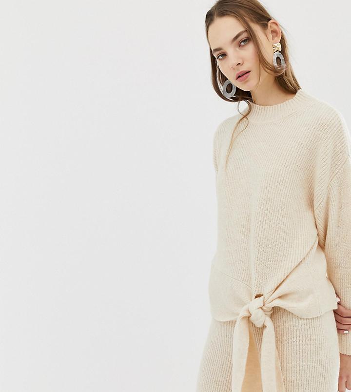 Mango Knitted Sweater With Tie Two-piece