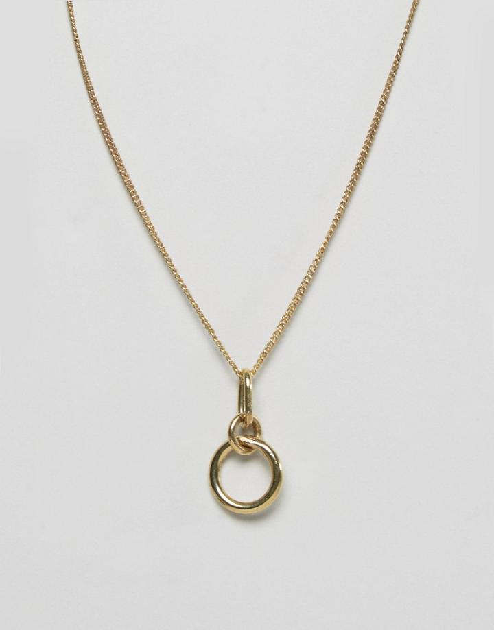 Made Chain Pendant Necklace - Gold