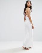 Pitusa Pom Pom Necklace Beach Dress - White