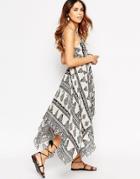 Asos Festival Sundress In Mono Paisley Print - Multi