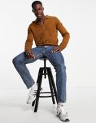 Another Influence V Neck Collar Sweater In Rust-brown