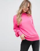 Vero Moda Pleated Sleeve Sweater - Pink
