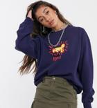 Fiorucci X Keith Haring Logo Sweatshirt In Navy