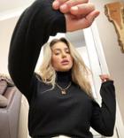 Asos Design Curve Relaxed Knit Roll Neck Sweater-black