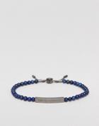 Emporio Armani Blue Beaded Bracelet - Blue