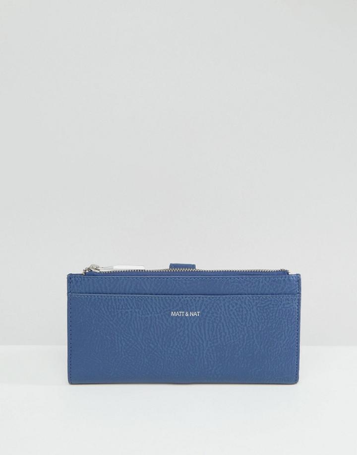 Matt & Nat Zip Top Wallet - Blue