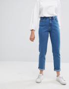 Noisy May High Rise Vintage Straight Fit Jean - Blue