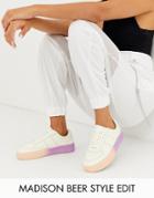 Asos Design Dingo Ombre Sole Sneakers In Off White - White