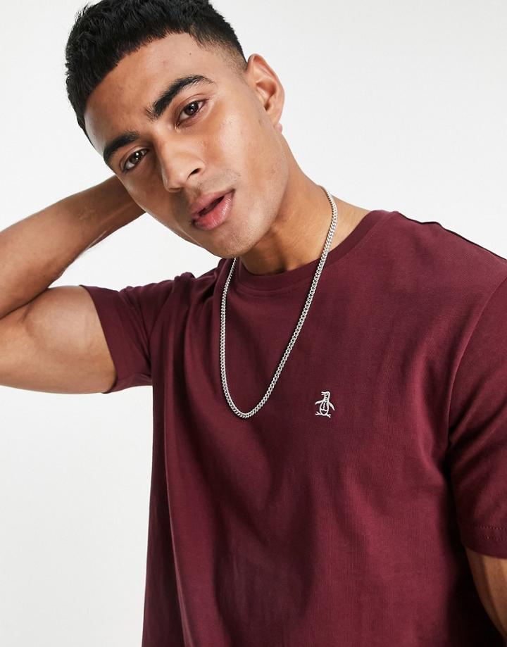 Original Penguin Plain Logo T-shirt-brown