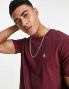 Original Penguin Plain Logo T-shirt-brown