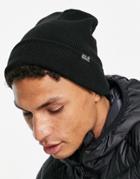 Jack Wolfskin Rib Beanie In Black