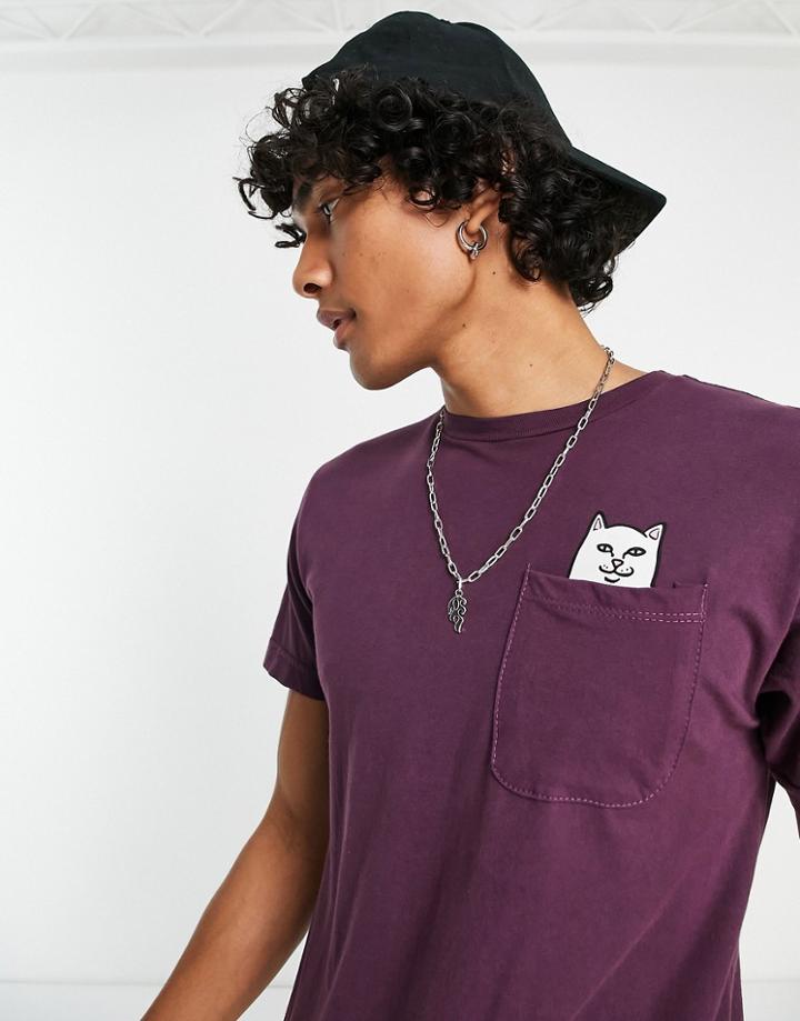 Ripndip Lord Nermal Pocket T-shirt In Grape Purple