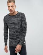 Only & Sons Lightweight Reverse Knit Top - Black