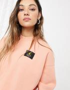 Nike Jordan Crew Neck Sweatshirt In Peach-brown