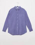Asos Design Oversized Cord Shirt In Lilac-purple