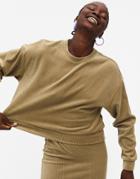 Monki Cory Cord Sweater In Beige-neutral