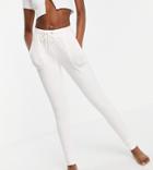 Asos Design Tall Mix & Match Lounge Super Soft Rib Sweatpants In Ecru-white