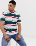 Only & Sons Striped T-shirt - White