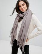 Only Oversized Scarf - Gray
