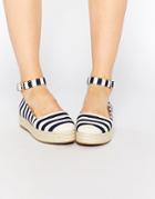 London Rebel Ankle Strap Flatform Espadrilles