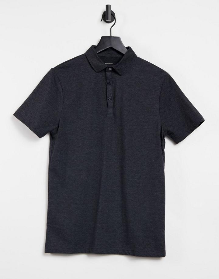 River Island Polo In Gray-grey