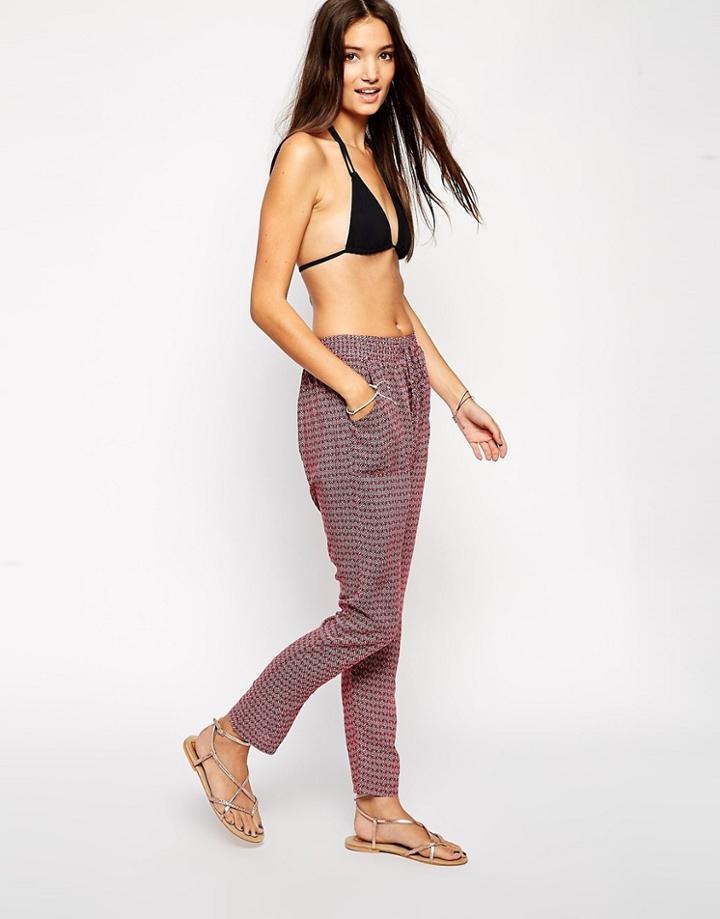 Esprit Iluka Beach Acc Pants - Vintage Red