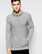 Boss Orange Sweater With Cowel Neck - Gray