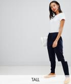 Y.a.s Tall Tailored Pants With Elasticated Waist-navy
