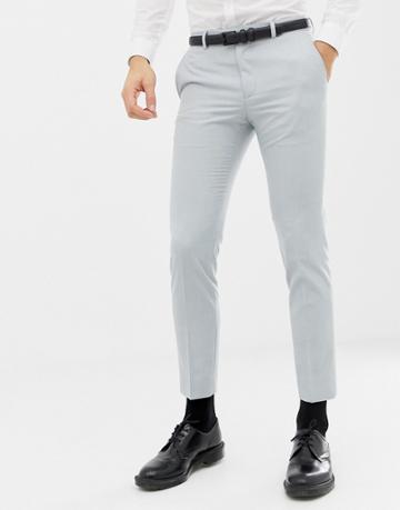 Moss London Skinny Suit Trousers - Blue