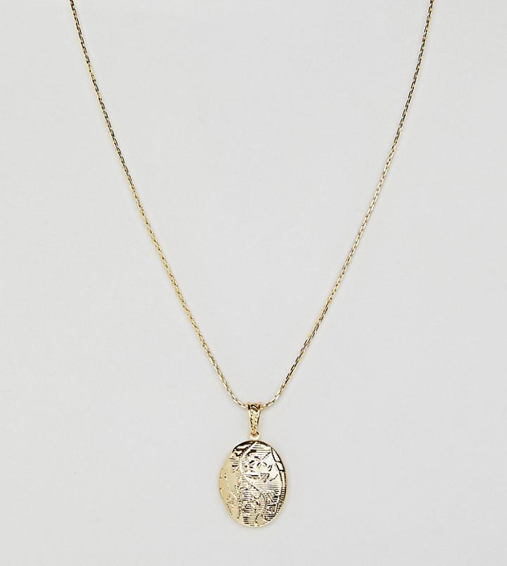 Rock N Rose Gold Plated Floral Locket Pendant - Gold