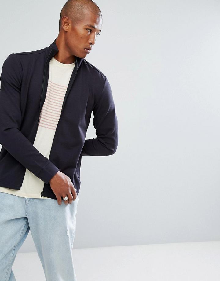 Minimum Jacques Zip Through Sweater - Black