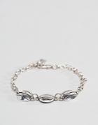 Icon Brand Antique Silver Chain Bracelet With Circular Detail - Silver