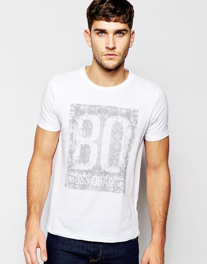 Boss Orange T-shirt With Boss Orange Print - Black