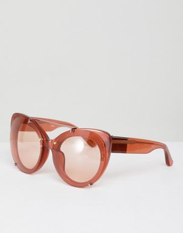 3.1 Phillip Lim Cat Eye Tinted Sunglasses - Gold