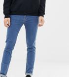 Reclaimed Vintage Inspired '90 Skinny Jeans In Mid Blue Wash - Blue