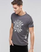 Tommy Hilfiger T-shirt With Hilfiger Print In Regular Fit - Gray