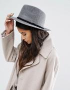 Boardmans Wool Felt Fedora Hat - Gray