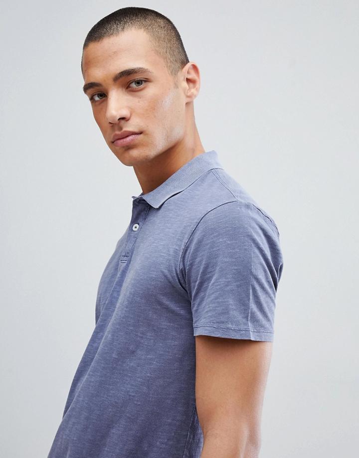 Selected Homme Overdye Polo Shirt - Navy