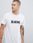 G-star Raw Logo T-shirt In White - White