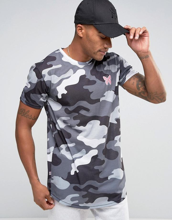 Good For Nothing T-shirt In Camo - Gray